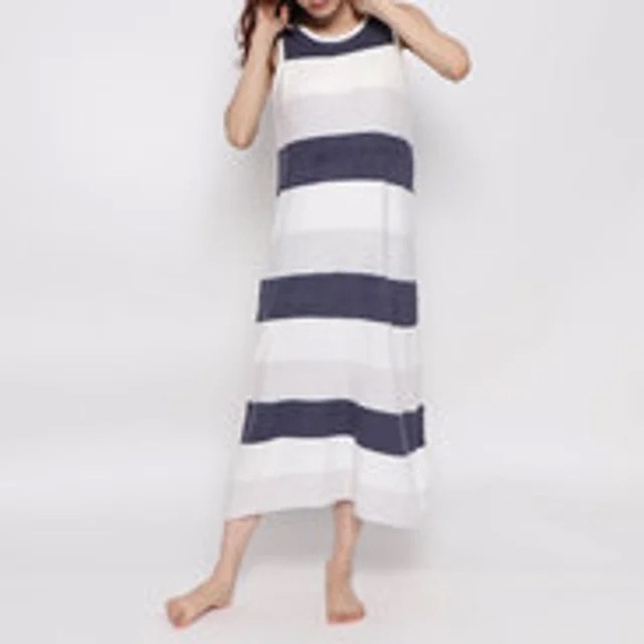 Gelato Pique Smoothie 3 Border Tank Lounge Dress One Size - Picture 1 of 12